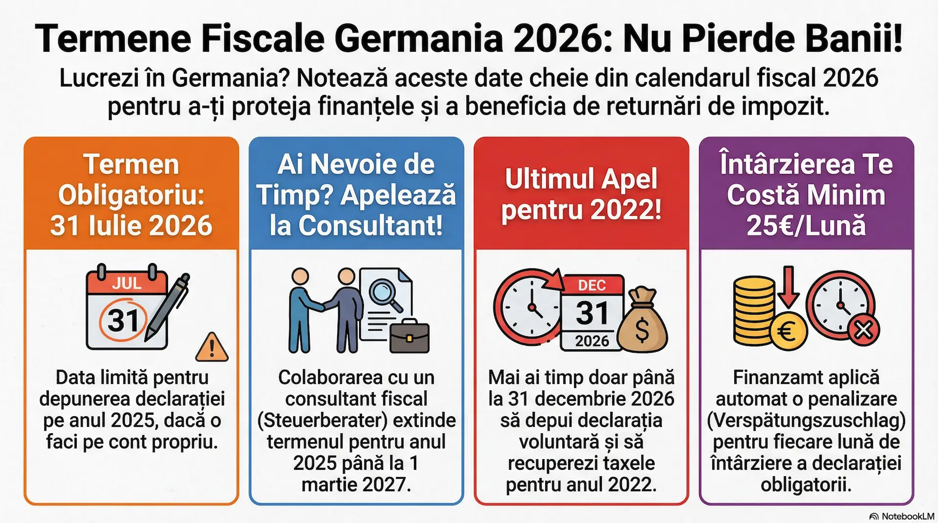 Calendar termene fiscale Germania 2026